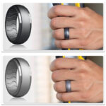 Dookeh Breathable Mens Silicone Wedding Rings - Image 5
