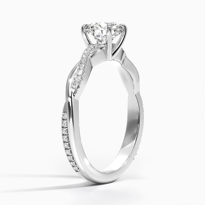 Petite Twisted Vine Diamond Engagement Ring - Image 2