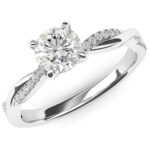 Petite Twisted Vine Diamond Engagement Ring - Image 3