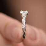 Petite Twisted Vine Diamond Engagement Ring - Image 5