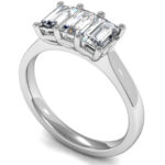 The Three Stone Emerald Engagement Ring - Image 2