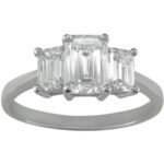 The Three Stone Emerald Engagement Ring - Image 4