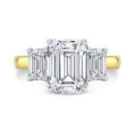 The Three Stone Emerald Engagement Ring - Image 5
