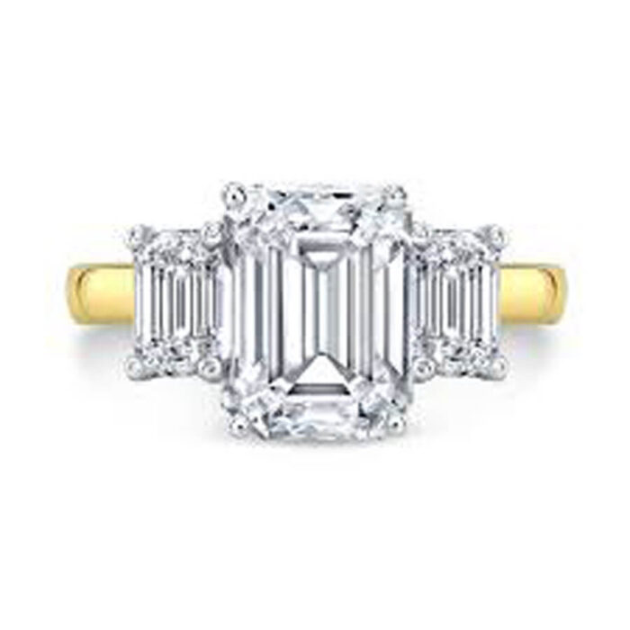 The Three Stone Emerald Engagement Ring - Image 5
