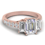 The Three Stone Emerald Engagement Ring - Image 6
