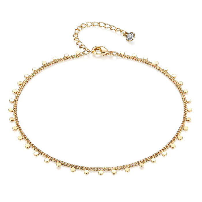 Yooblue Gold Anklets for Women Ankle Bracelet, 14K Gold Filled Dainty Initial Anklet - Image 3