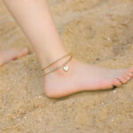 Yooblue Gold Anklets for Women Ankle Bracelet, 14K Gold Filled Dainty Initial Anklet with Letter R Heart Anklets for Women - Image 3